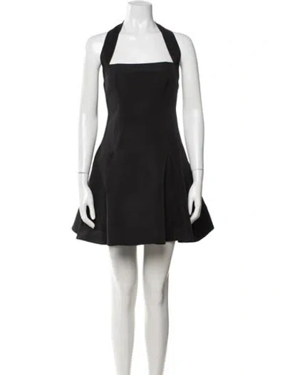 Pre-owned Khaite Halterneck Mini Dress In Black