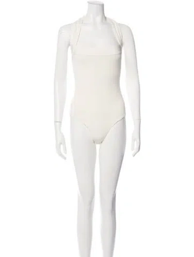 Pre-owned Khaite Halterneck Sleeveless Bodysuit W/ Tags In Neutrals