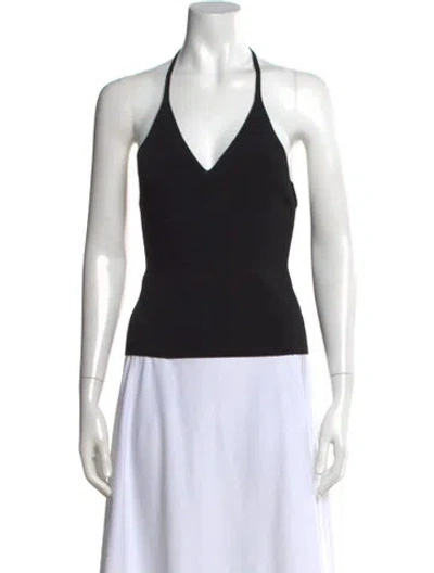 Pre-owned Khaite Halterneck Sleeveless Top In Black