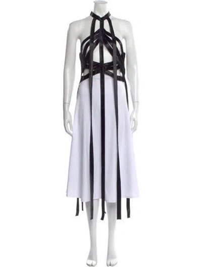 Pre-owned Khaite Halterneck Sleeveless Top In White