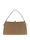Khaite Hammered Embossed Cate Handbag In Brown