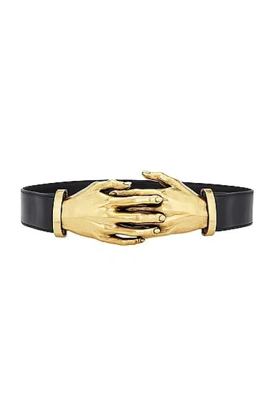 Khaite Hand Belt In Black & Antique Gold