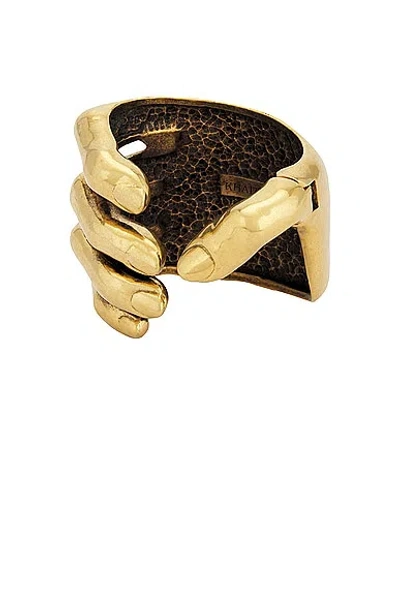 Khaite Hand Bracelet In Antique Gold