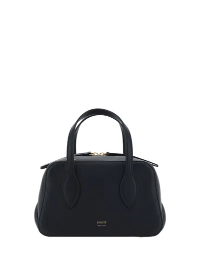 Khaite Structured Silhouette Small Maeve Handbag In Black