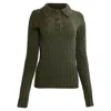 Khaite Hans Polo Jumper In Green Cashmere In Green