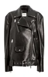 Khaite Hansel Leather Jacket In Black