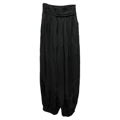 Khaite Harem Pants In Black Acetate