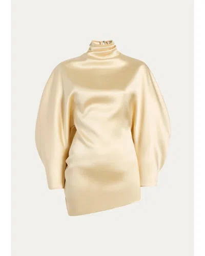 Khaite Harlow High-neck Top In Gold