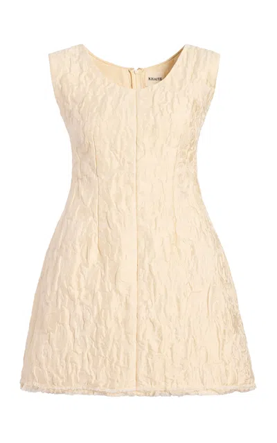 Khaite Harper Cloque Jacquard Mini Dress In Neutral