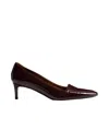 Khaite Bordeaux Calf Leather Heeled Shoes