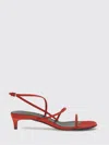 Khaite Loop Suede Kitten-heel Sandals In Red