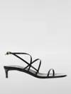 Khaite Loop Kitten Heel Sandal Red Wine In Black