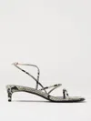 Khaite Strappy Python-embossed Kitten Sandals In Natural