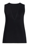 Khaite Heidi V-neck Top In Black