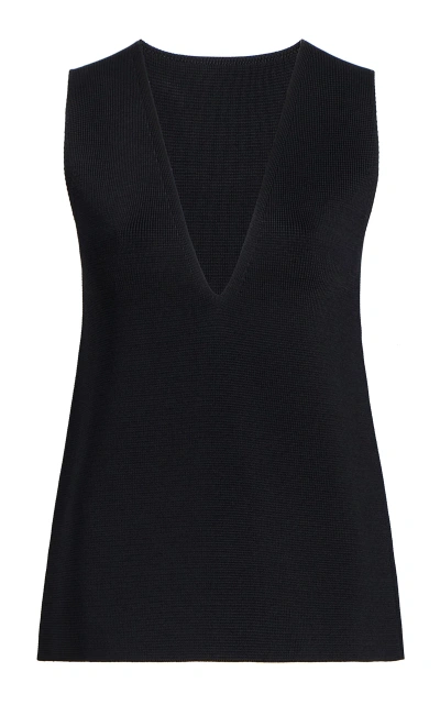 Khaite Heidi V-neck Top In Black