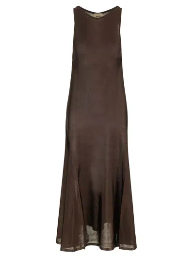 Khaite Hencil Dress In Brown