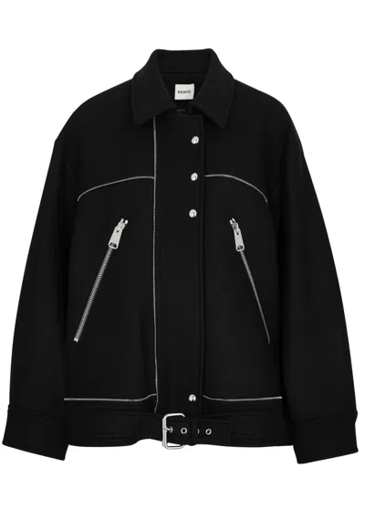 Khaite Herman Wool-blend Jacket In Black