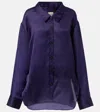 Khaite Herschel Oversized Silk-organza Shirt