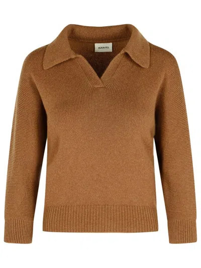 Khaite 'herve' Brown Cashmere Sweater