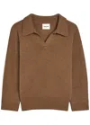 Khaite Herve Cashmere Polo Jumper In Brown