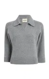 Khaite Herve Cashmere Sweater In Grey