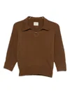 Khaite Herve Cashmere Polo Neck Sweater In Brown