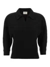 Khaite Black Cashmere Herve Polo Shirt In Black