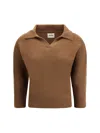 Khaite Herve Cashmere Polo Neck Sweater In Brown