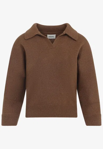 Khaite Herve Sweater In Cashmere In Brown
