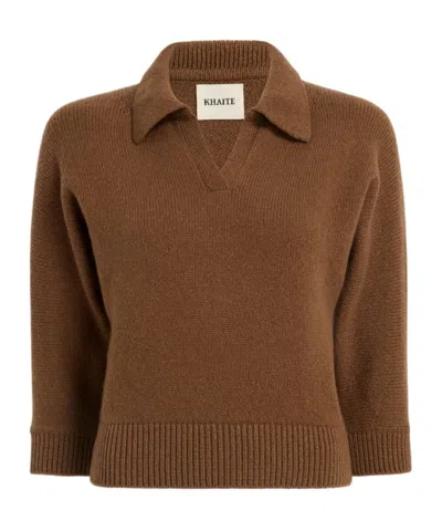 KHAITE KHAITE HERVE V-NECK POLO JUMPER