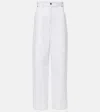 Khaite Danielle High Waist Straight Leg Jeans In White