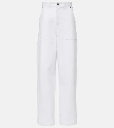 Khaite Hewitt High-rise Barrel-leg Jeans In White