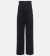 Khaite Hewitt High-rise Straight-leg Jeans In Black