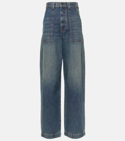 Khaite High-waisted Straight-leg Jeans In Stinson