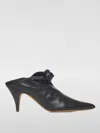 Khaite Rowan Leather Mules In Schwarz