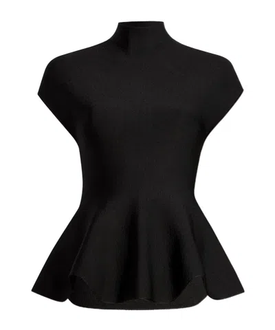 Khaite Andra Knit Top In Black