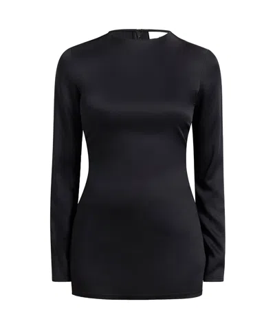 Khaite High-neck Blouse In Black