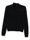 Khaite High-neck Buttoned Cardigan In Black