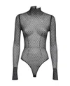Khaite High-necked Long-sleeved Jumpsuit In Gray