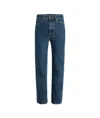 Khaite Danielle High Rise Straight Jeans In Blue