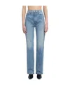 Khaite Abigail High-waisted Straight Leg Jeans In Blue