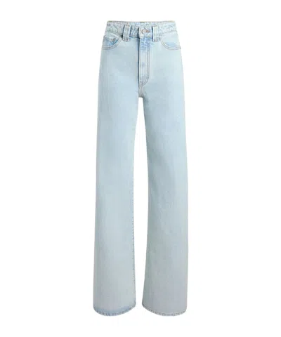 Khaite High Waist Denim Trousers In Blue