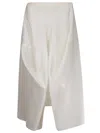 Khaite Sawyer Midi Skirt In White