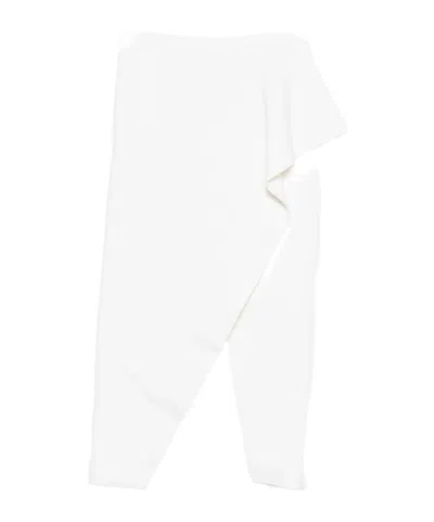Khaite High-waisted Half-length Skirt In White
