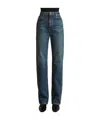 Khaite The Danielle High Waist Straight Leg Jeans In Blue