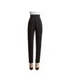 Khaite High-waisted Pipe Pants In Black