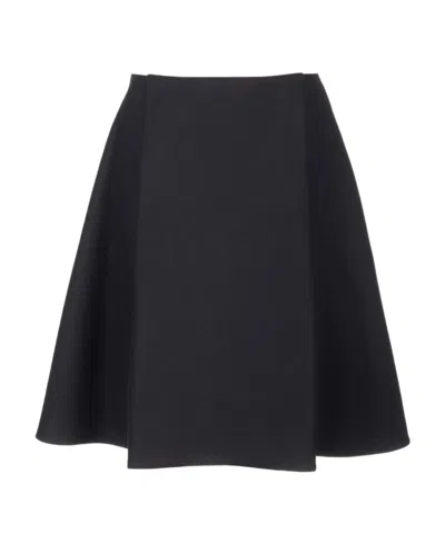 Khaite High-waisted Pleat-detail Midi Skirt In Black