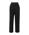 Khaite High-waisted Straight Leg Jeans In Black