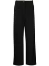 Khaite High-waisted Straight Leg Trousers In Black