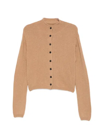 Khaite High-neck Button-up Cardigan In Neutral